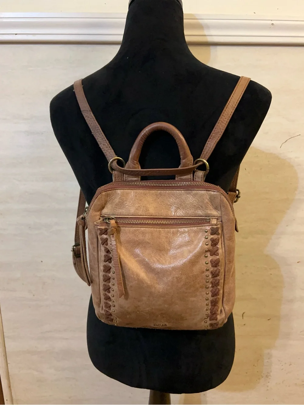 The Sak Loyola Leather Convertible Mini Backpack